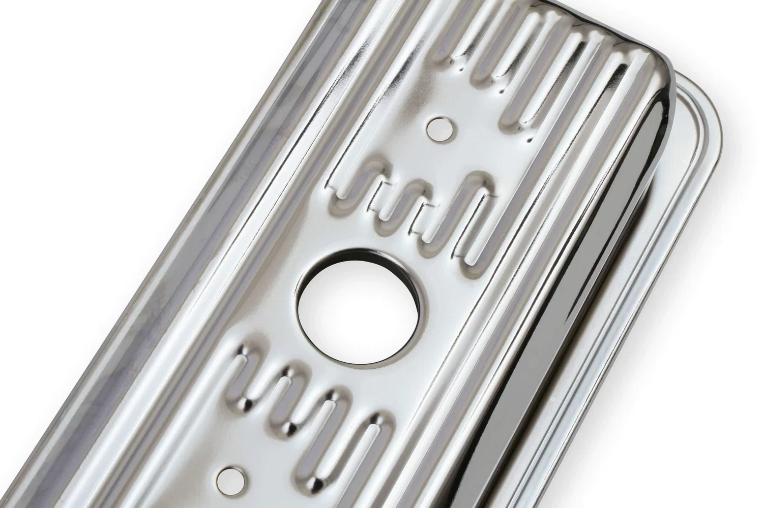 Mr. Gasket Chrome Valve Covers - Finned - 9415